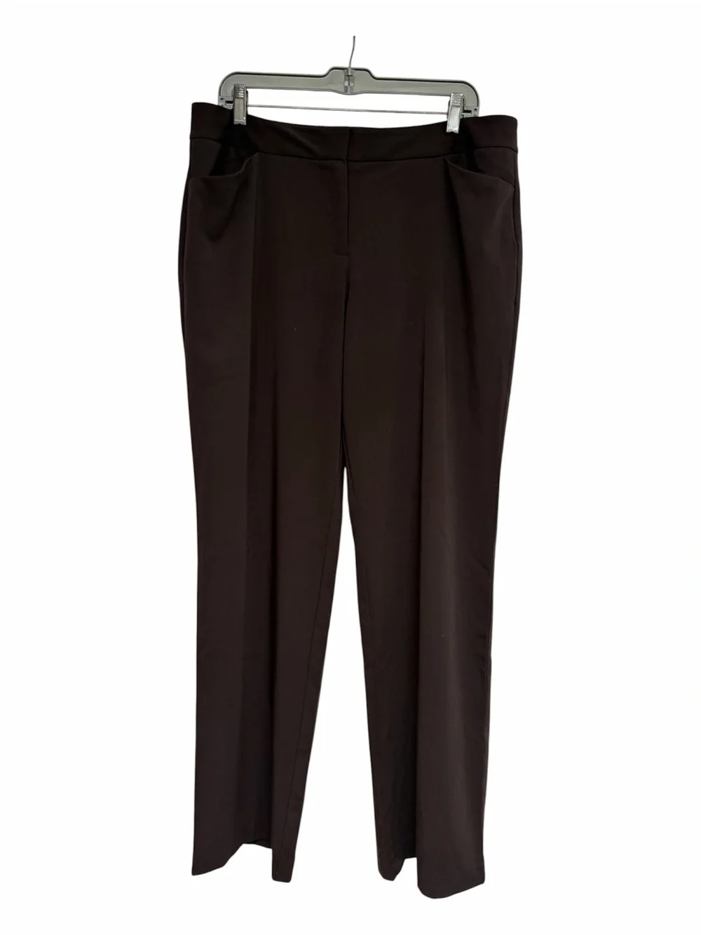 Alfani Size 14 Brown Dress Pants Career Straight Leg Stretch